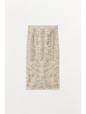 ZARA BEADED EMBROIDERED ORGANZA SKIRT